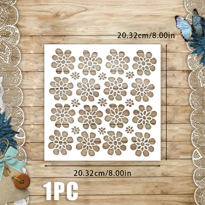Flower Pattern DIY Painting Hollow Stencil
