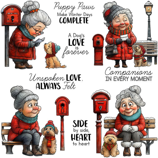 Winter Granny Clear Stamps