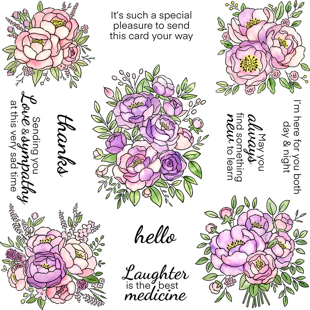 Beautiful Flowers Clear Stamps