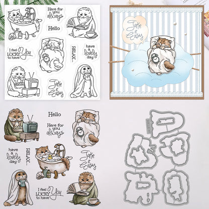 The Kittens Resting Dies & Stamps Set