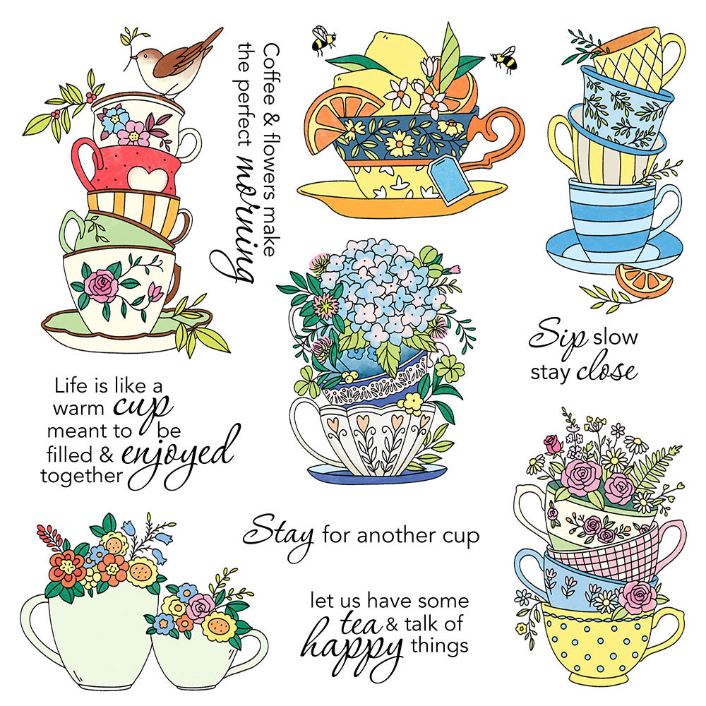 Tea Cup Coffee Cup Clear Stamps