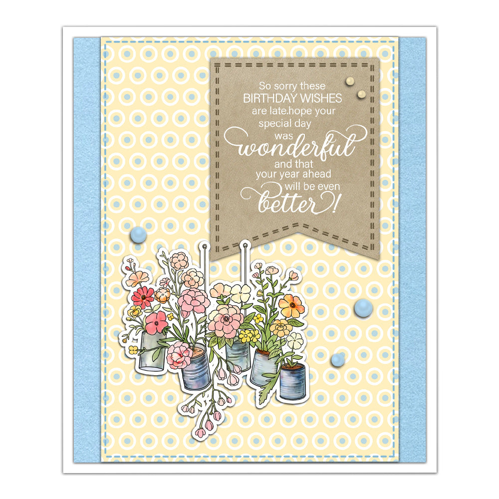 Plant and Flower Decorations Dies & Stamps Set