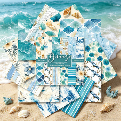 24PCS 6" Beach Scrapbook Paper & Cardstock