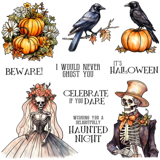 Halloween Skeleton Dies & Stamps Set