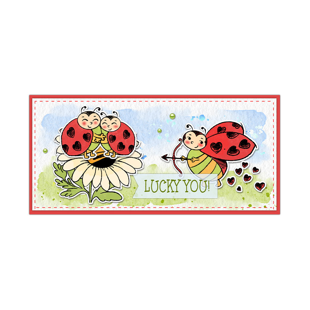 Valentine's Day Ladybug Dies & Stamps Set