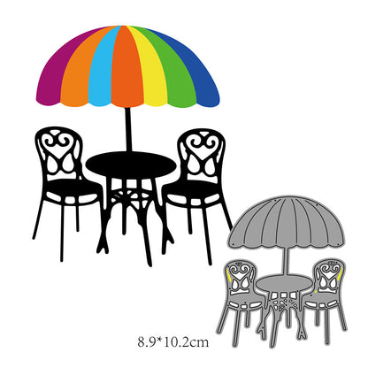 Table Chair Sun Umbrella Cutting Dies