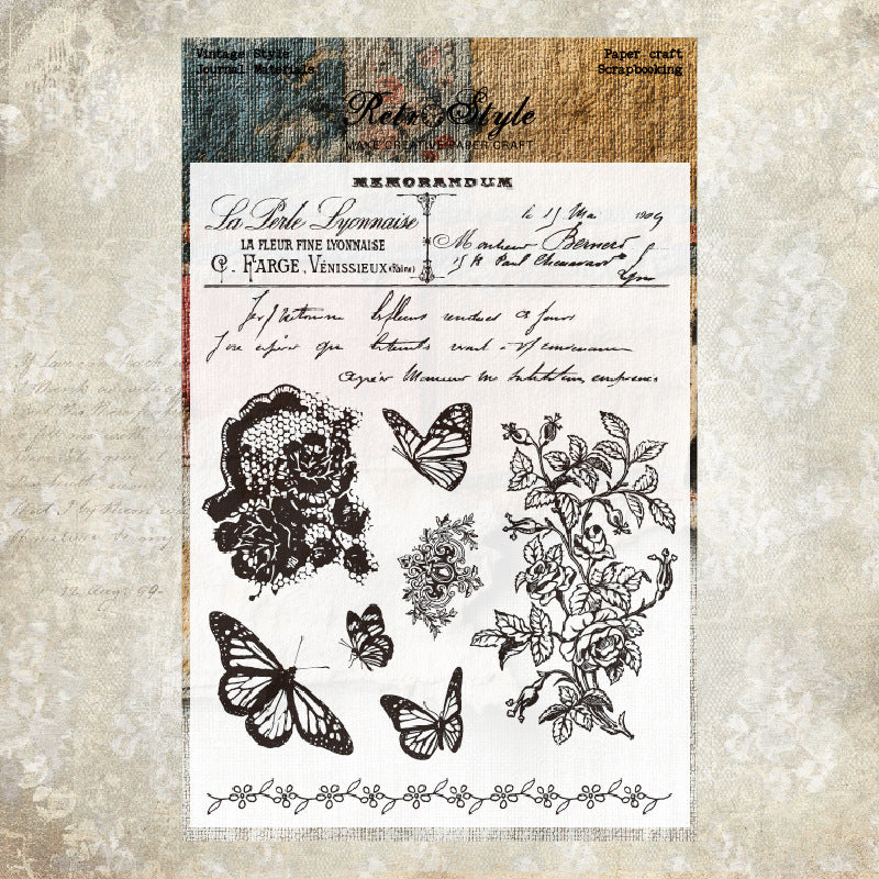 Vintage Style DIY Scrapbook Clear Stamps