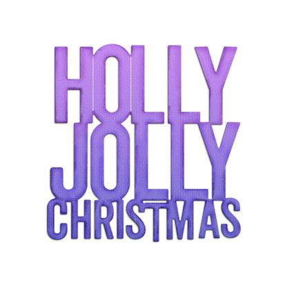 "HOLLY JOLLY CHRISTMAS" Phrase Metal Cutting Dies