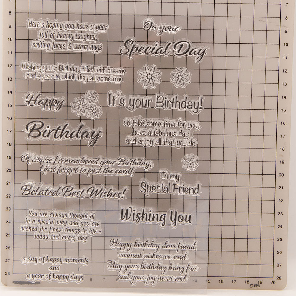 Birthday Wishes Clear Stamps