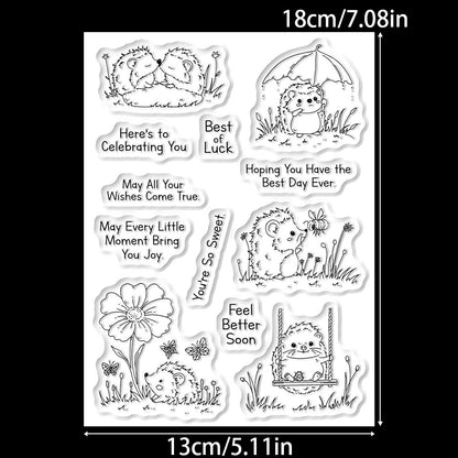 Cute Hedgehog Dies & Stamps Set