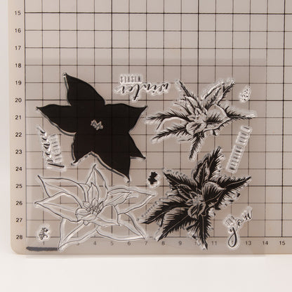 Beautiful Flower DIY Scrapbook Clear Stamps