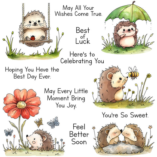 Cute Hedgehog Dies & Stamps Set