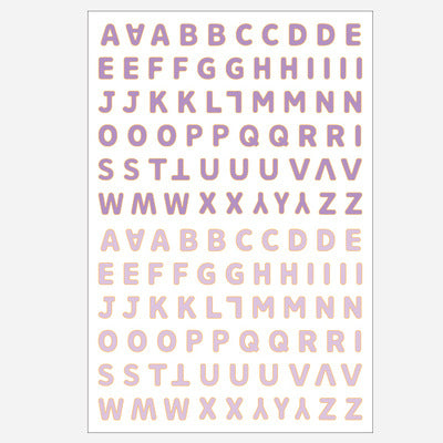 Cute Alphabets Numbers Cartoon Decorative Stickers