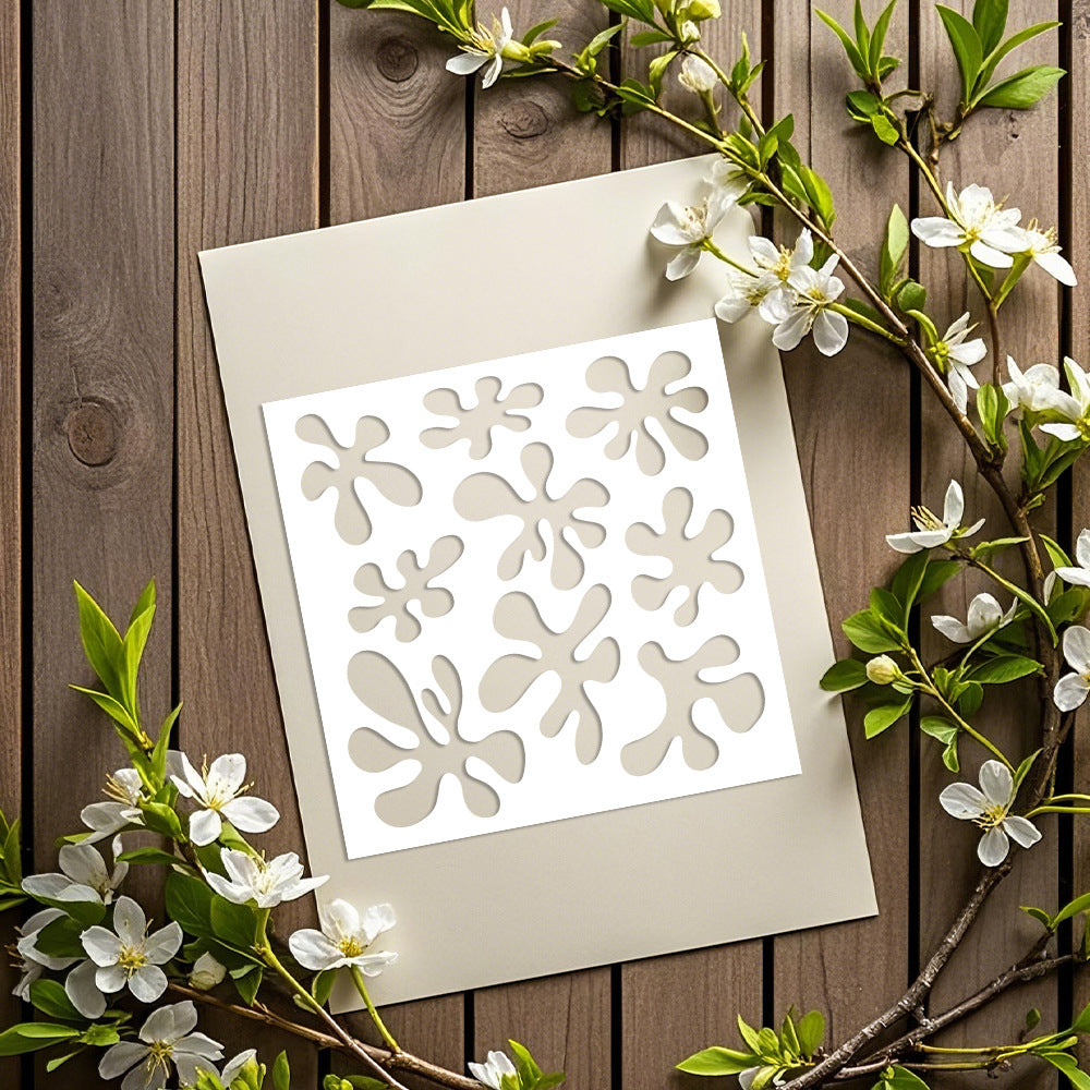 Water Stain Pattern DIY Painting Hollow Stencil