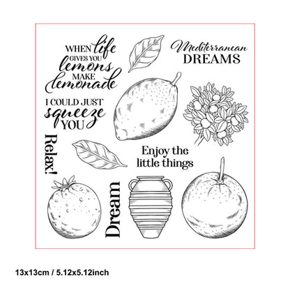 Fruit Pattern DIY Scrapbook Clear Stamps