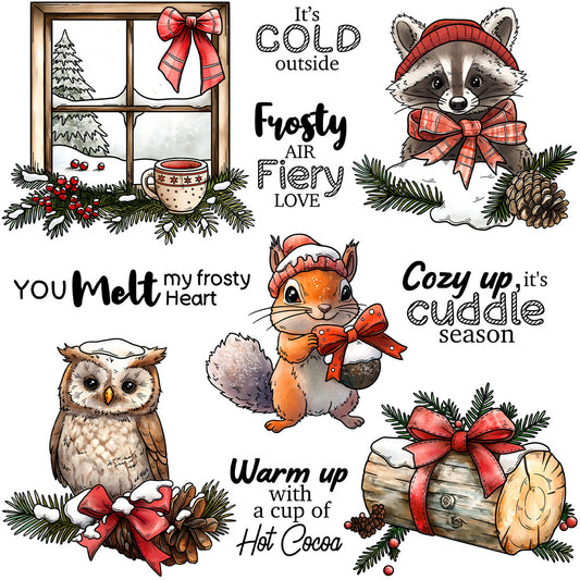 Winter Animals Dies & Stamps Set