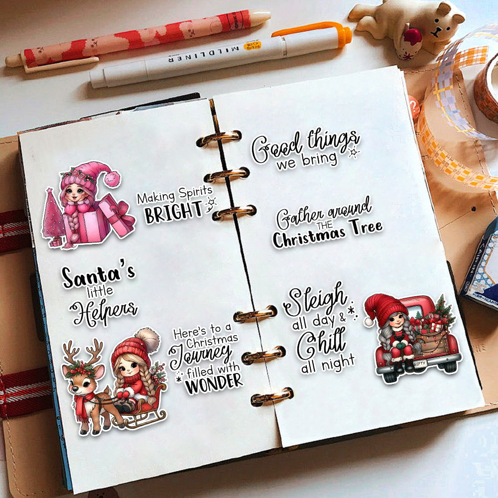 Christmas Cute Girls Dies & Stamps Set