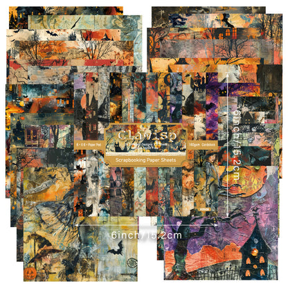 24PCS 6" Halloween Theme Scrapbook Paper & Cardstock