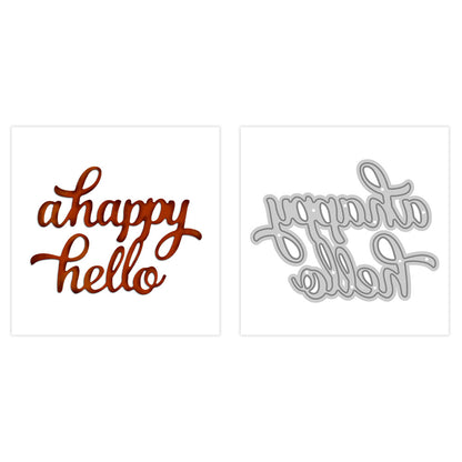 "A Happy Hello" Phrase Metal Cutting Dies