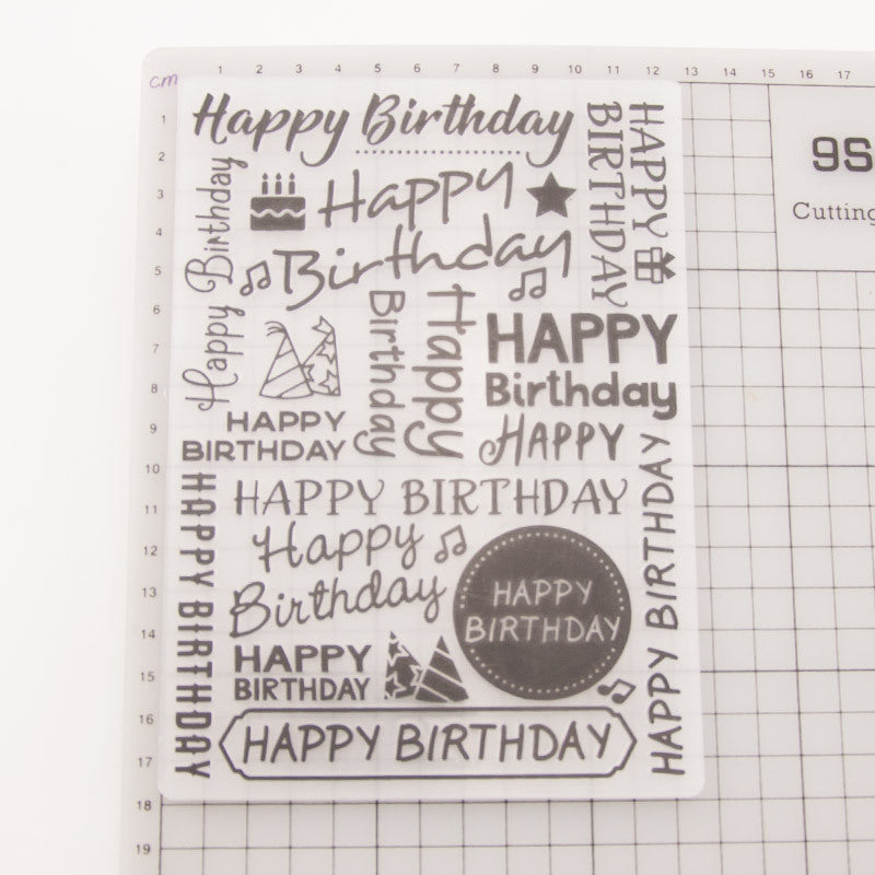 Happy Birthday Embossing Folder