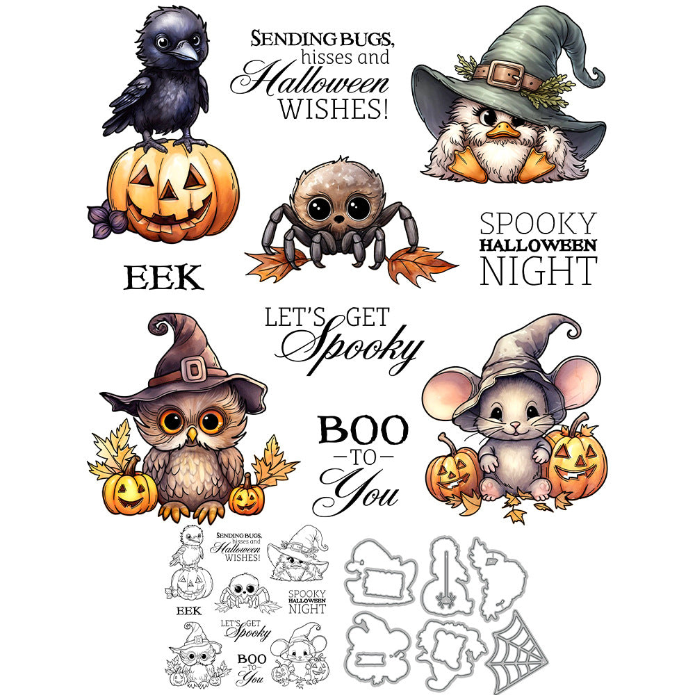 Halloween Animals Dies & Stamps Set