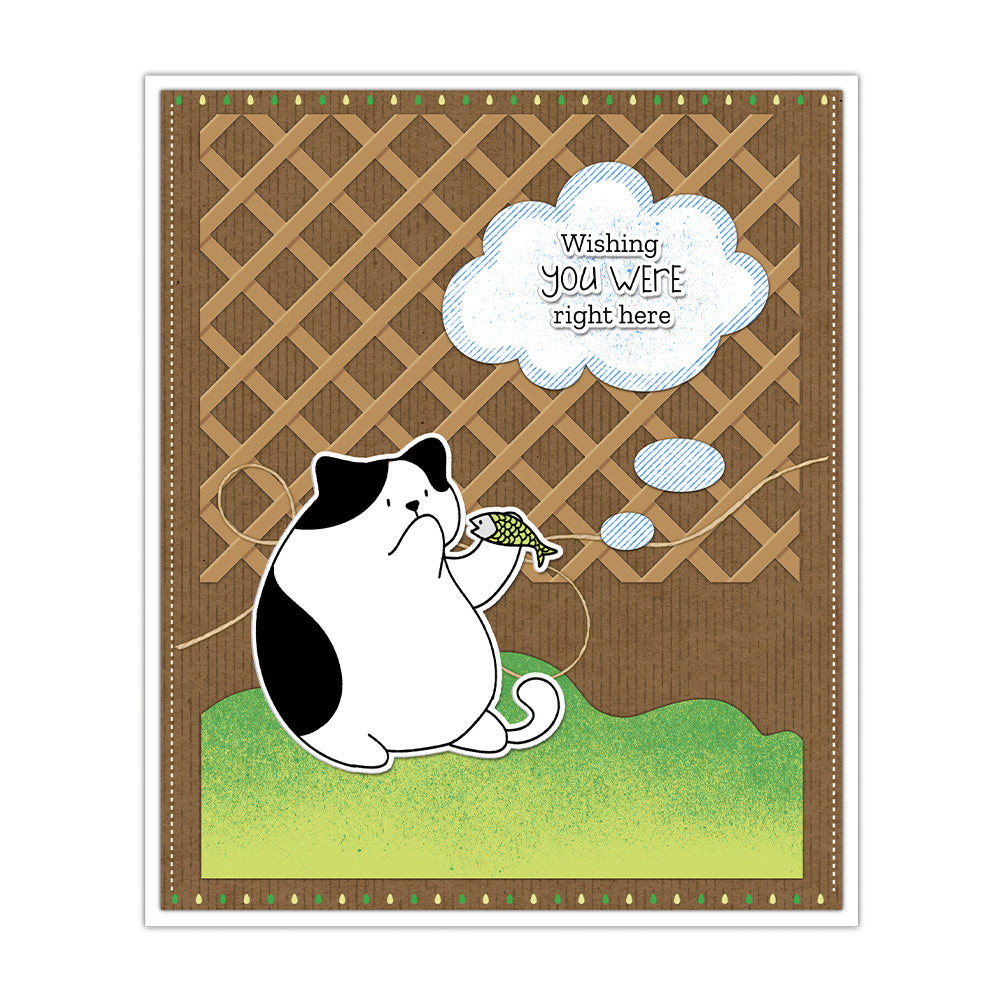 Cute Fat Cat Dies & Stamps Set