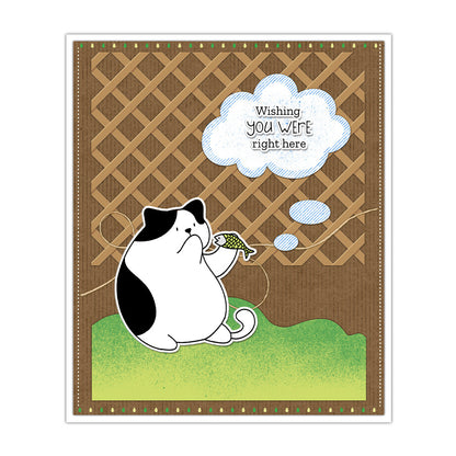 Cute Fat Cat Dies & Stamps Set