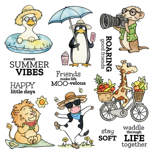Summer Animals Clear Stamps