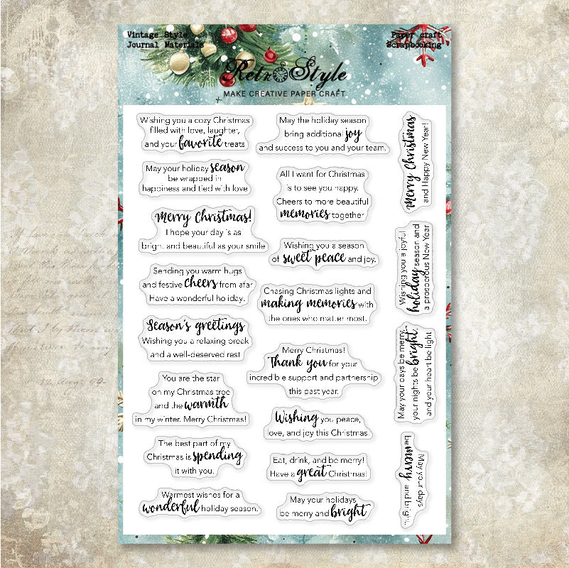 Christmas Theme DIY Decorative Journal Clear Stamps