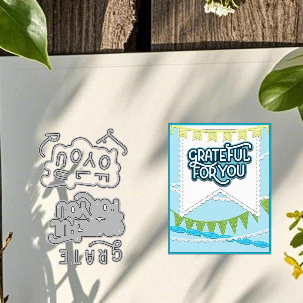 "Grateful For You" Words Metal Cutting Dies