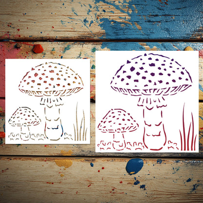 Mushroom Pattern DIY Painting Hollow Stencil