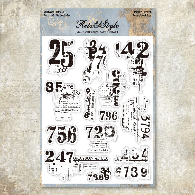 Vintage Background DIY Scrapbook Clear Stamps