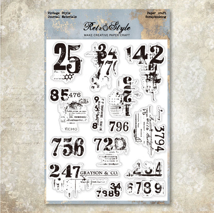 Vintage Background DIY Scrapbook Clear Stamps