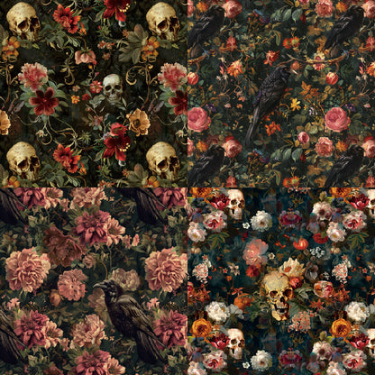 24PCS 6" Rose Of Terror Scrapbook Paper & Cardstock