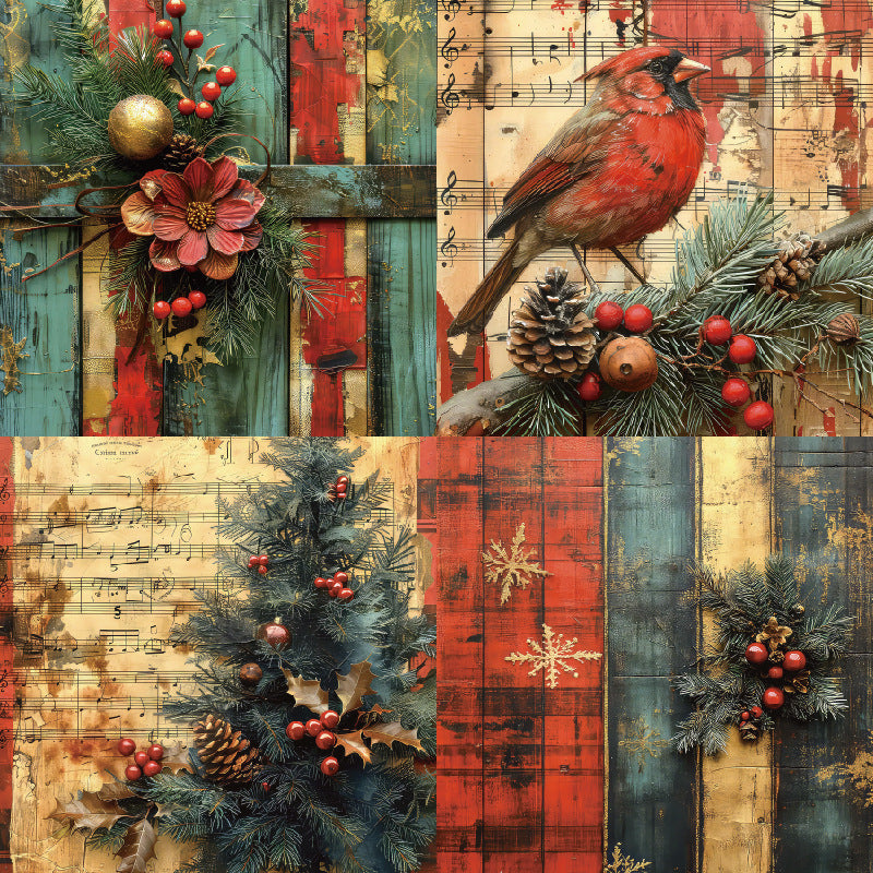 24PCS 6" Christmas Scrapbook Paper & Cardstock