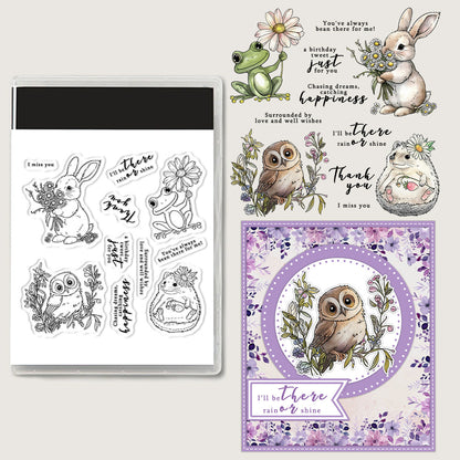 Animals and Flowers Clear Stamps