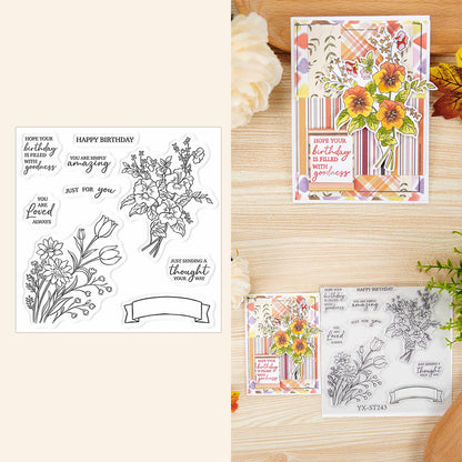 Spring Flowers Clear Stamps