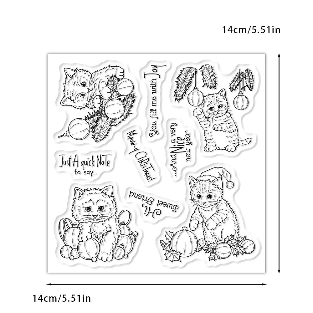 Christmas Kitten Clear Stamps