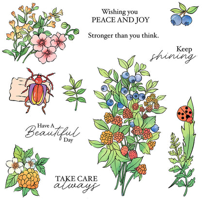 Blueberry Insects Clear Stamps