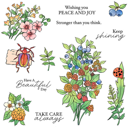 Blueberry Insects Clear Stamps