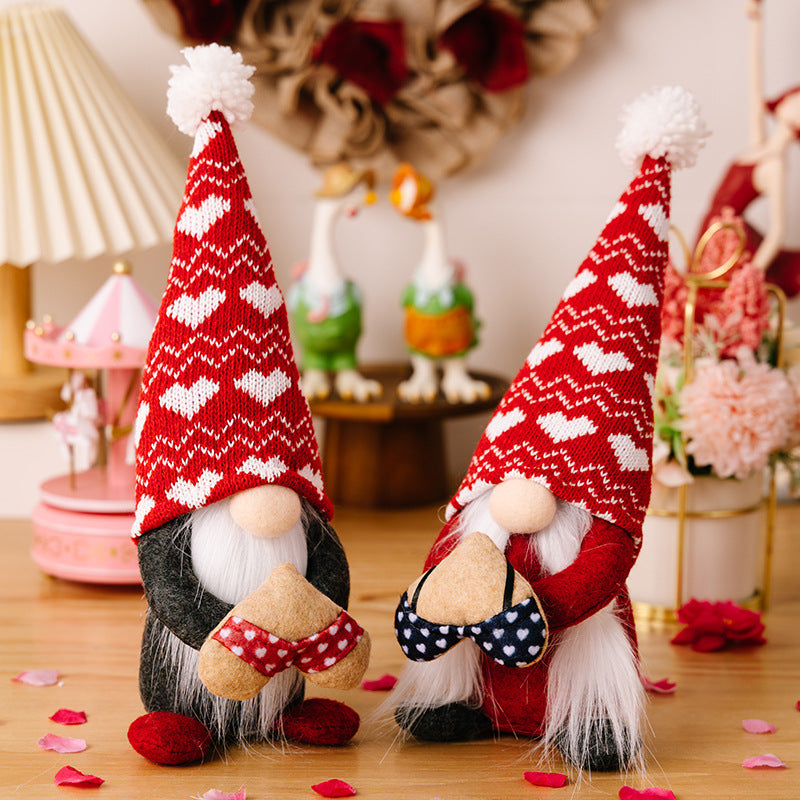 Valentine's Day Gnome Plush Doll Ornaments