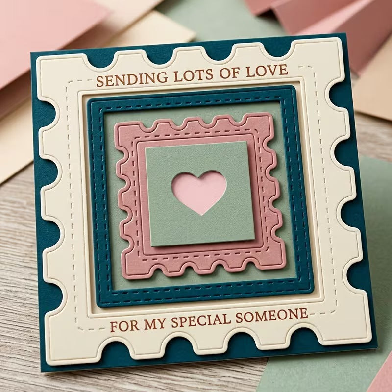 Retro Layered Square Frames Metal Cutting Dies