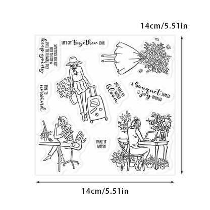 Girl's Daily Life Clear Stamps