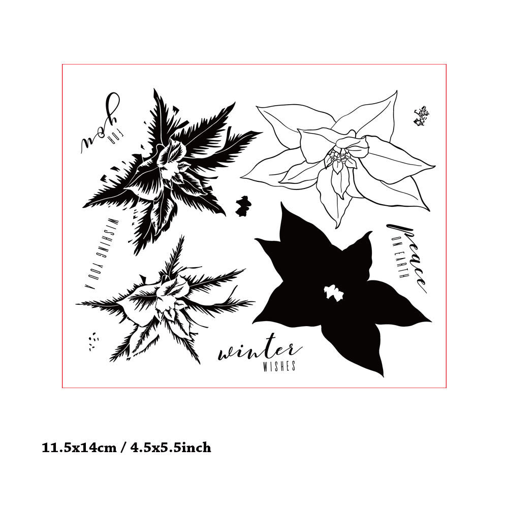 Beautiful Flower DIY Scrapbook Clear Stamps