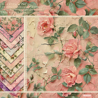 24PCS 6" Flowers Scrapbook Paper & Cardstock