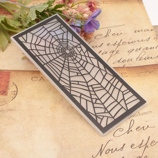 Spider Web Pattern Plastic Embossing Folder