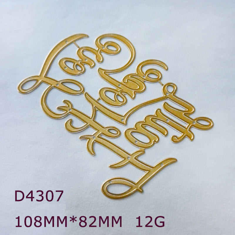 "Faith Hope Love" Words Metal Cutting Dies