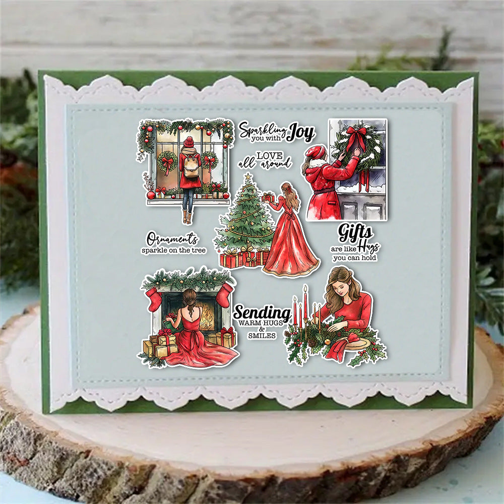 Christmas Girl Clear Stamps