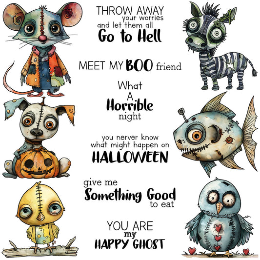 Halloween Animals Dies & Stamps Set
