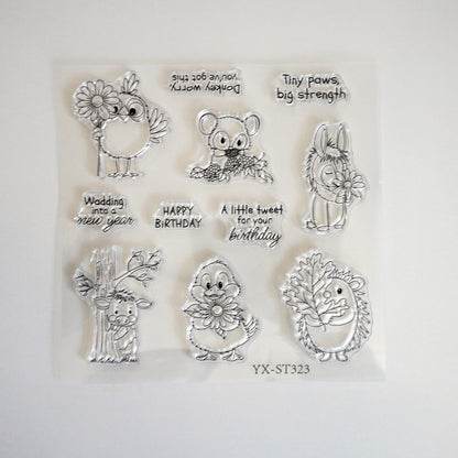 Six Adorable Animals Clear Stamps